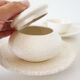 White ceramic coffee or tea set