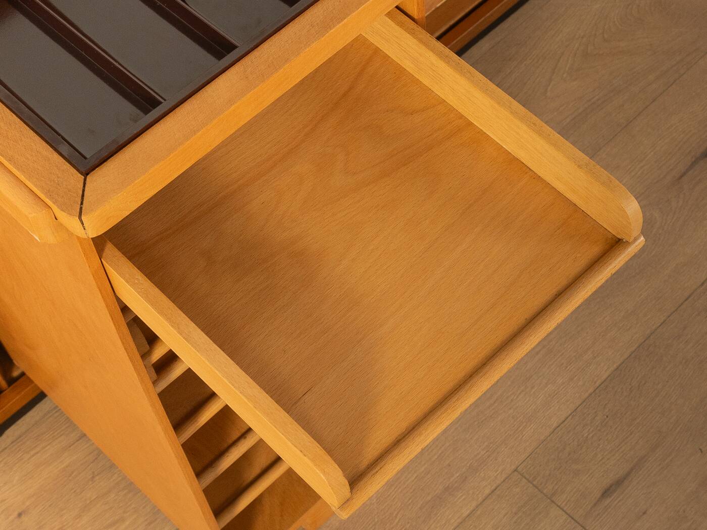 Very rare functional mid-century desk, 1960s, solid wood, Germany