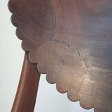 Pair of mahogany gondola chairs – Empire style – 20th century, restored