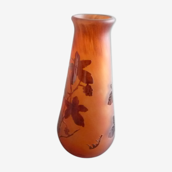 Vase la Rochere en pâte de verre et crystal thème les vignes