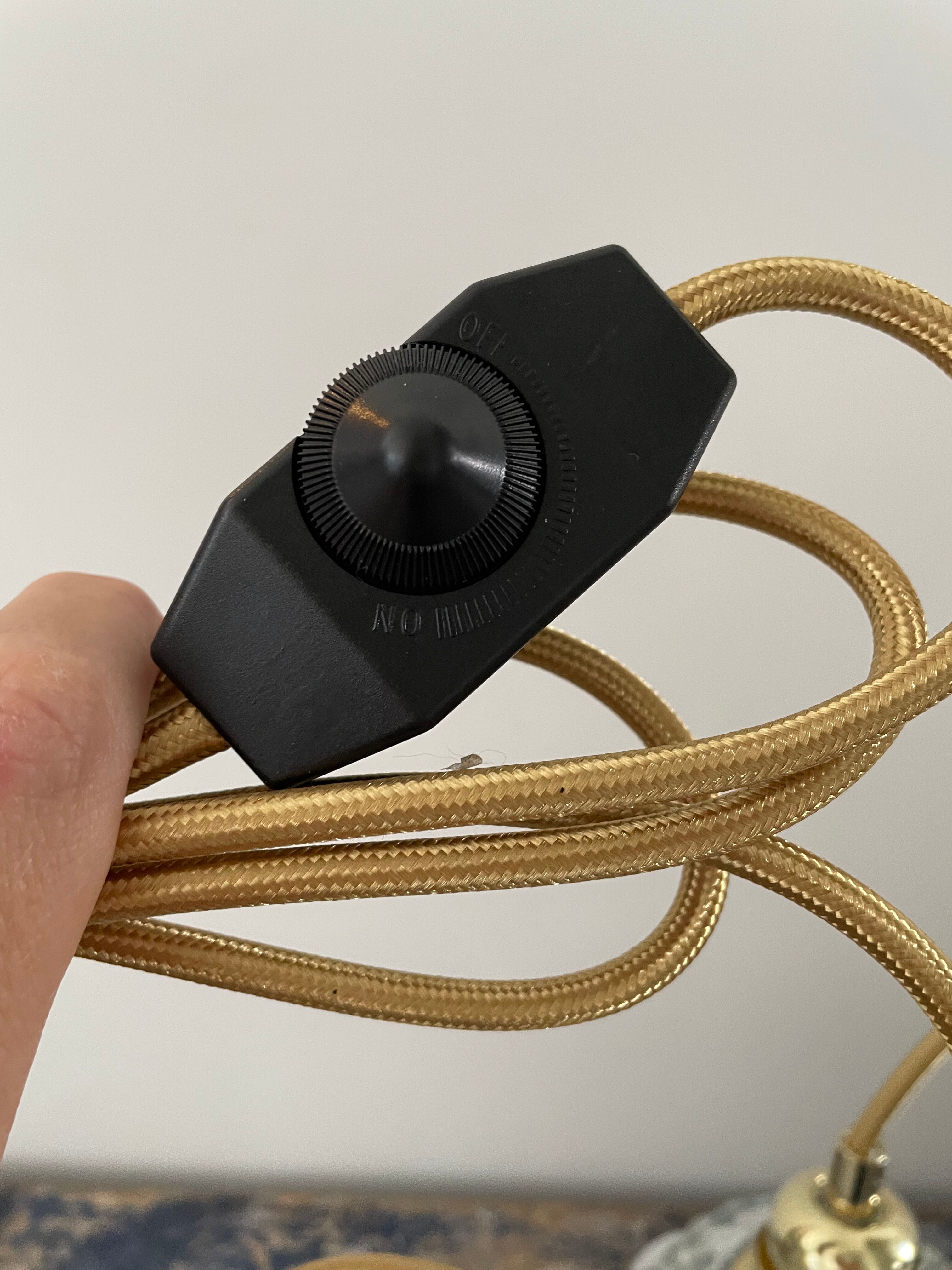 Set of two electrified chiseled glass walking lamps