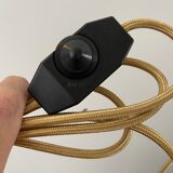 Set of two electrified chiseled glass walking lamps