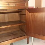 Sideboard 3 doors in mahogany style Louis XVI marble top