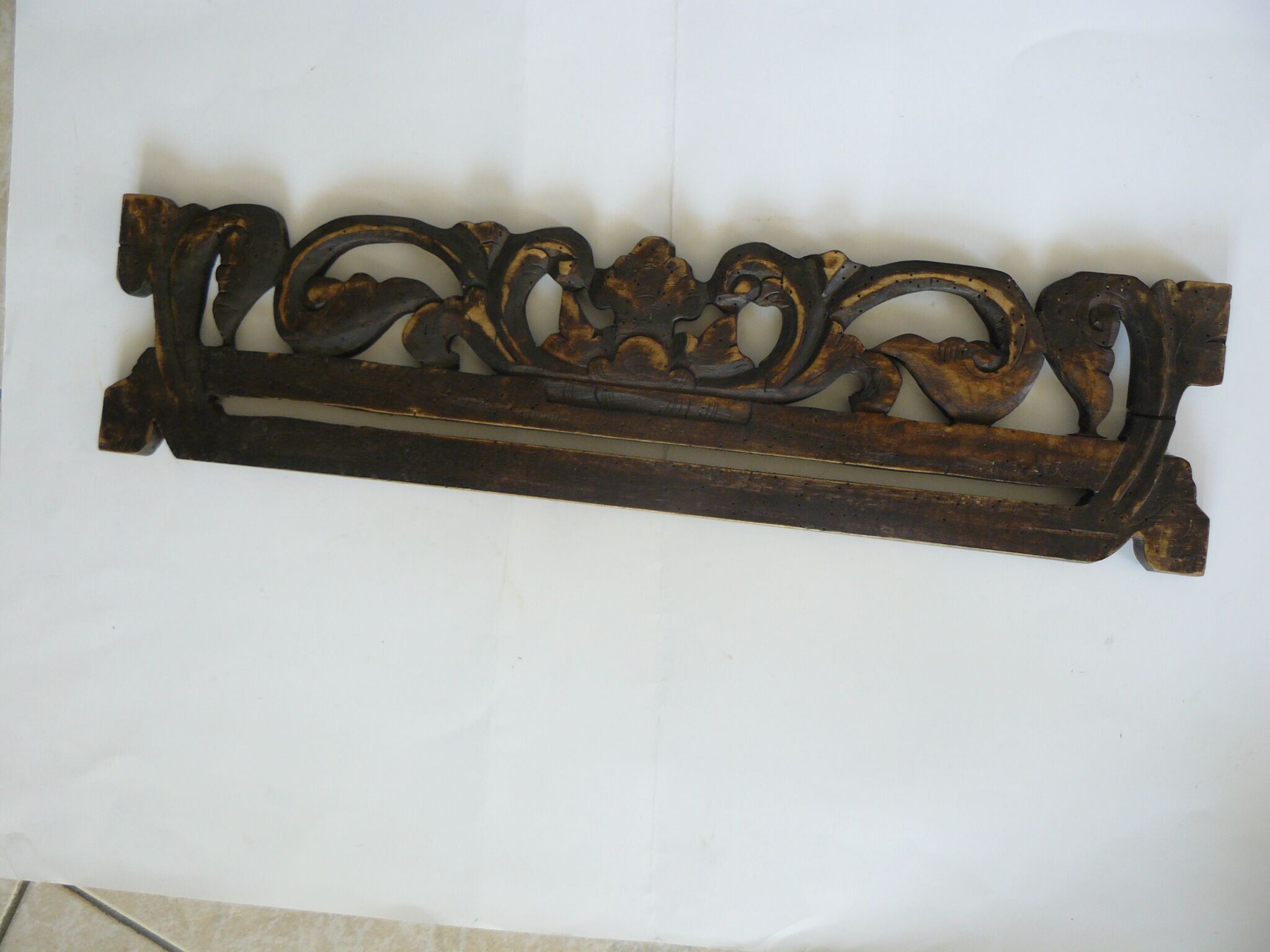 Old wooden pediment