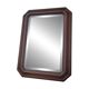 Octagonal beveled wooden mirror 71 x 55