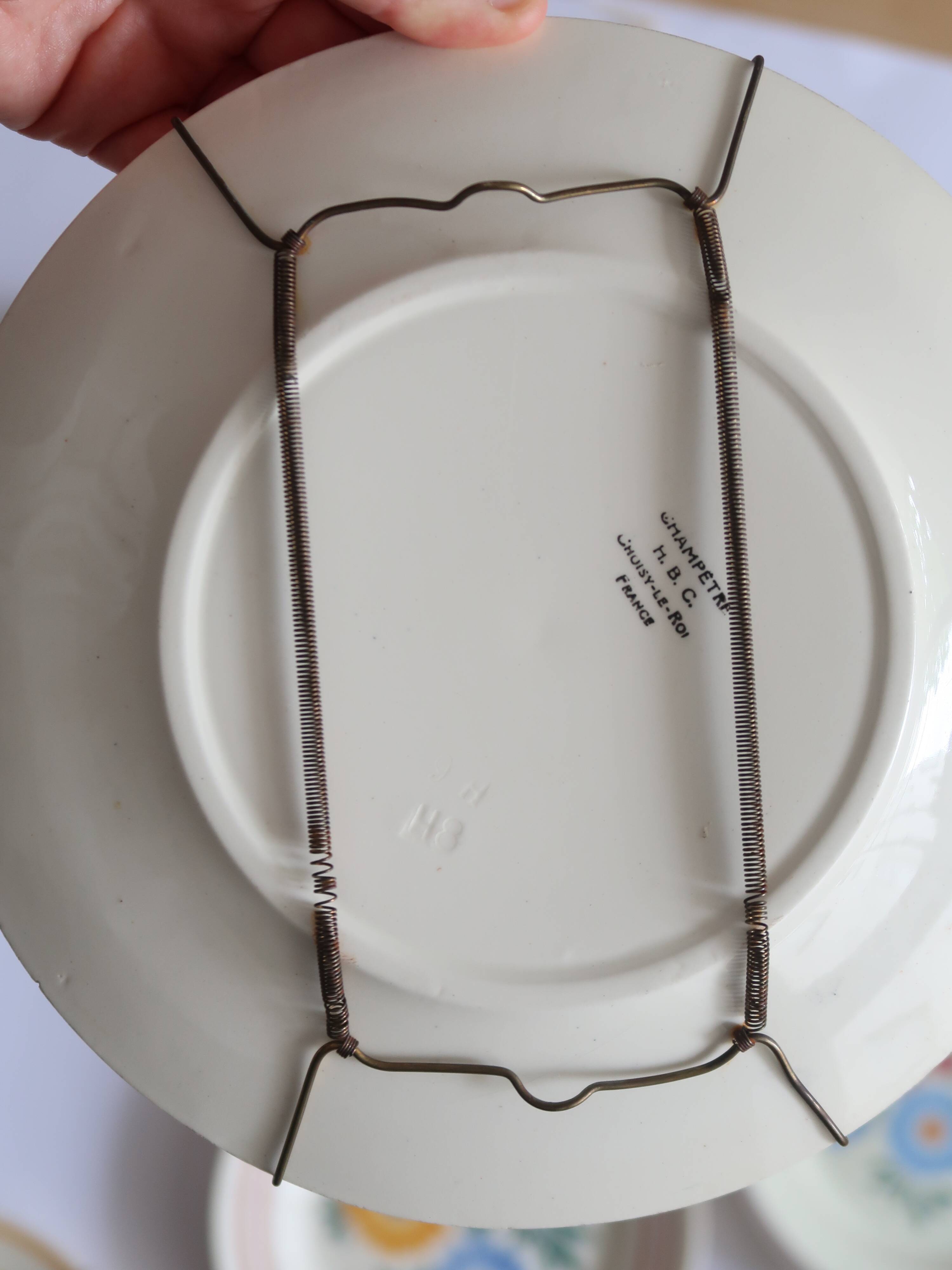 Set of 10 flower wall plates