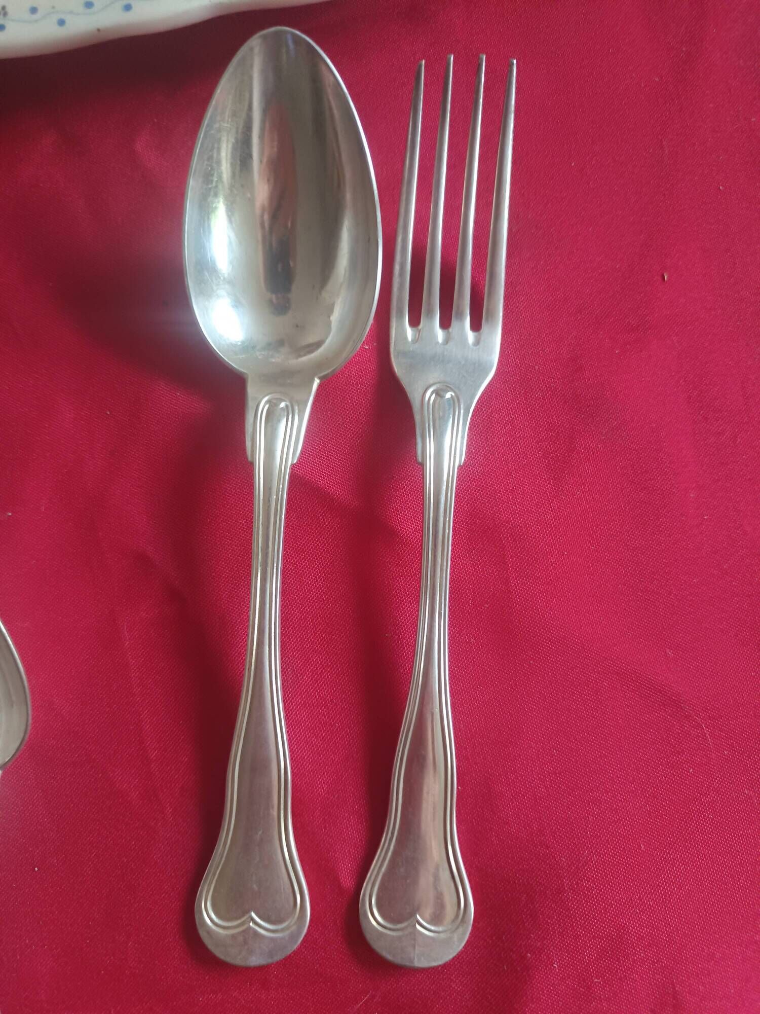 set of antique Cristofle cutlery model Chinon violin