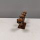 Candlestick/Advent candle holder, made of wood with 4 copper candle holders