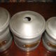 Set of 6 aluminium spice pots