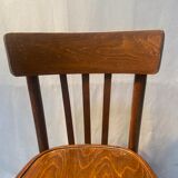 Set of 5 wooden bar chairs
