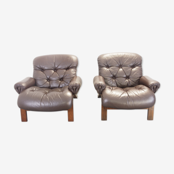 Armchairs by Odvin Rykken for Rebo 1970