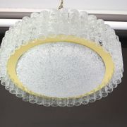 1 of 2 Stunning Murano Glass Tubes Ceiling Light by Doria, Germany, 1960s