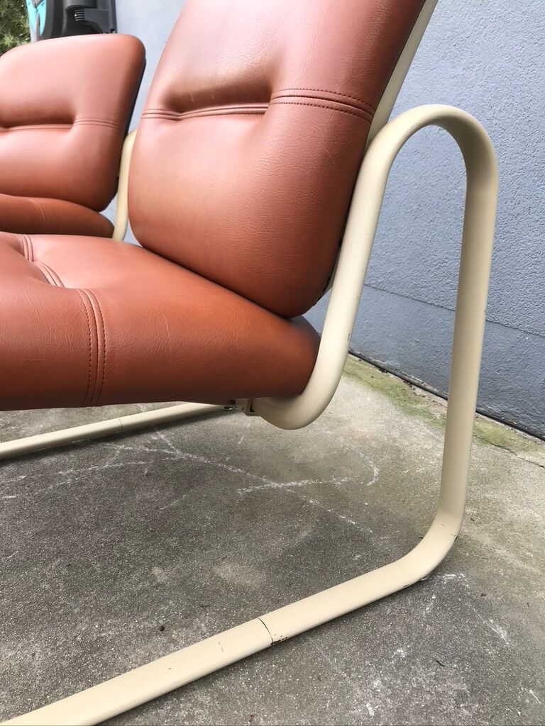 Pair of vintage Steelcase 1970 armchairs