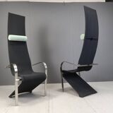 Postmodern King dining chairs by Belgochrom - set of 6