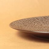 Round dish contemporary sandstone mosaic brown white vintage 1980