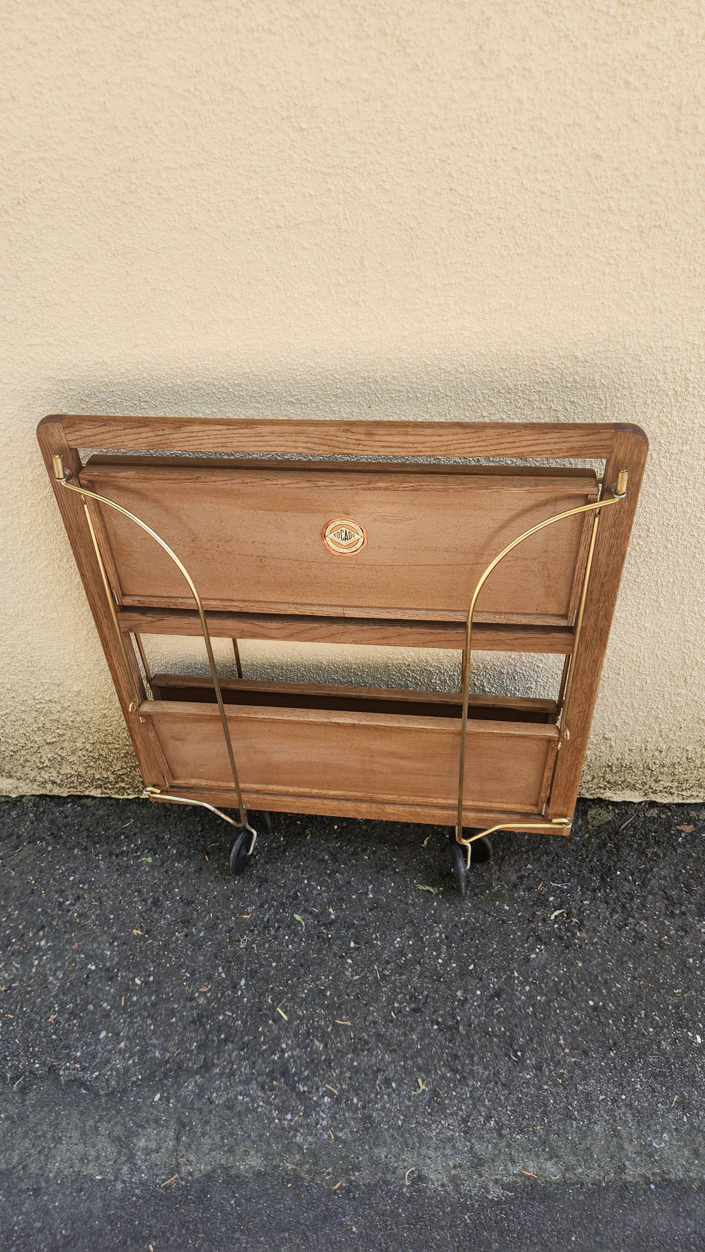 Vintage folding rolling dessert trolley "bocado"
