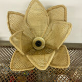 Rattan flower pendant lamp