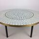 Large Round Mosaic Coffee Table by Berthold Muller, 1950s