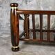 Wood and brass sofa frame, Italy, 1970s