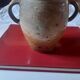 Vase with two handles in terracotta numbered "7"