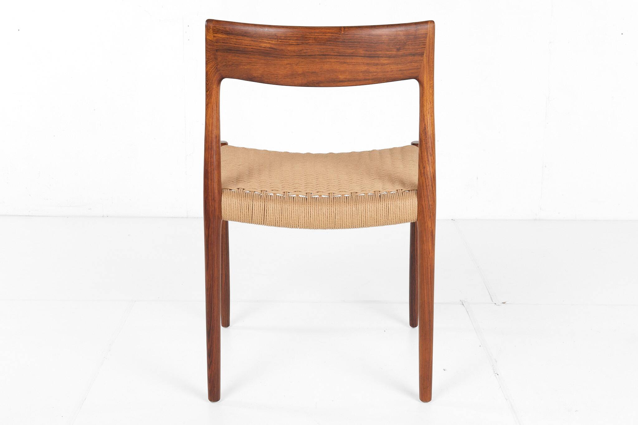 Six chairs by Niels O. Moller, rosewood, model 77, with certificate