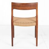 Six chairs by Niels O. Moller, rosewood, model 77, with certificate