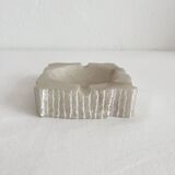 Vintage alabaster square ashtray