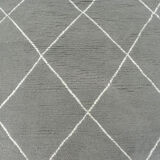 Moroccan berber carpet grey in hand-woven wool
