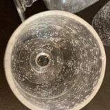 9 Riom blown and bubbled foot glasses