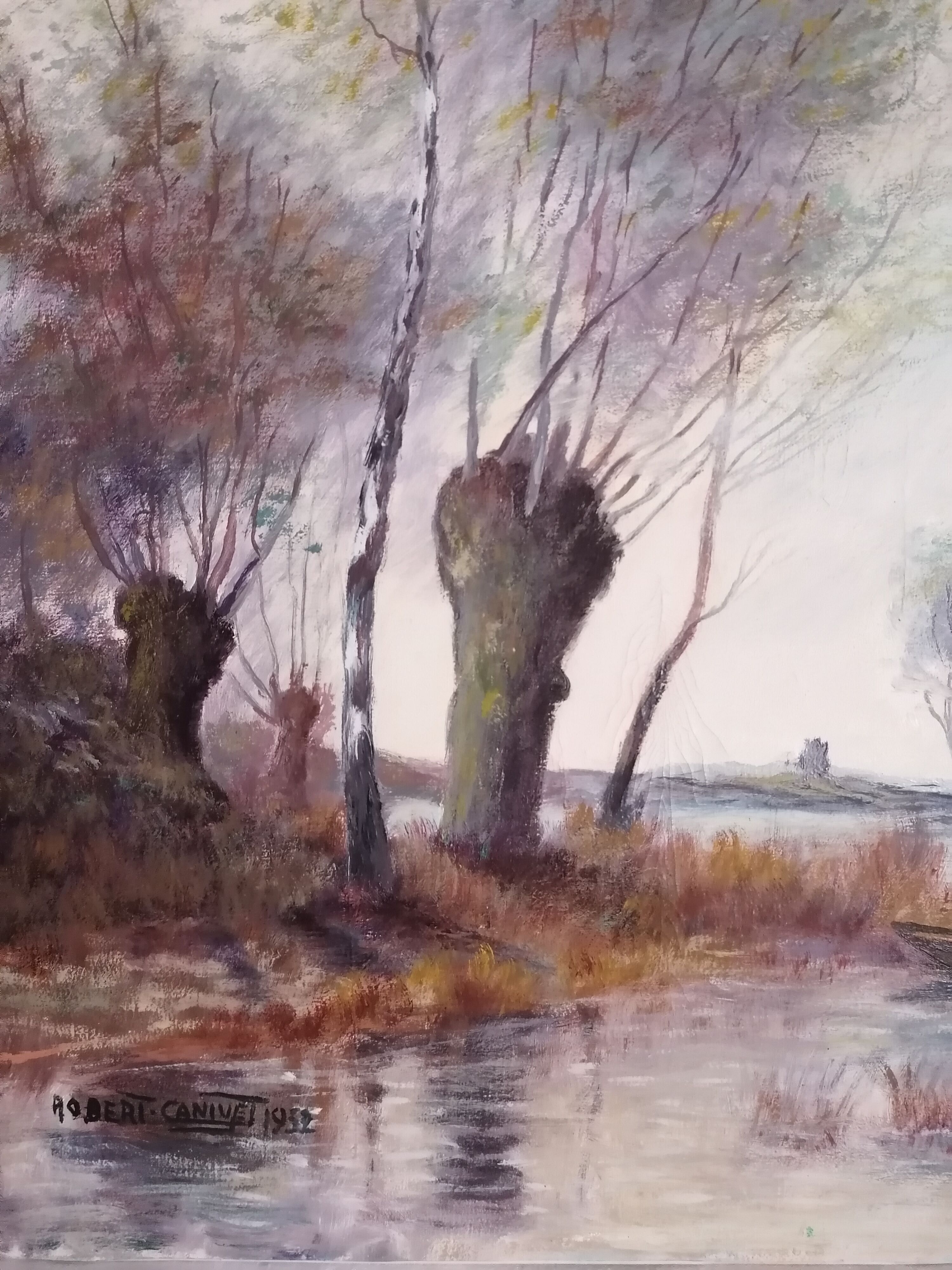 Landscape table after Camille Corot