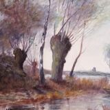 Landscape table after Camille Corot