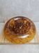 Art Deco Davidson "Cloud Glass" amber centrepiece bowl – vintage English flower holder