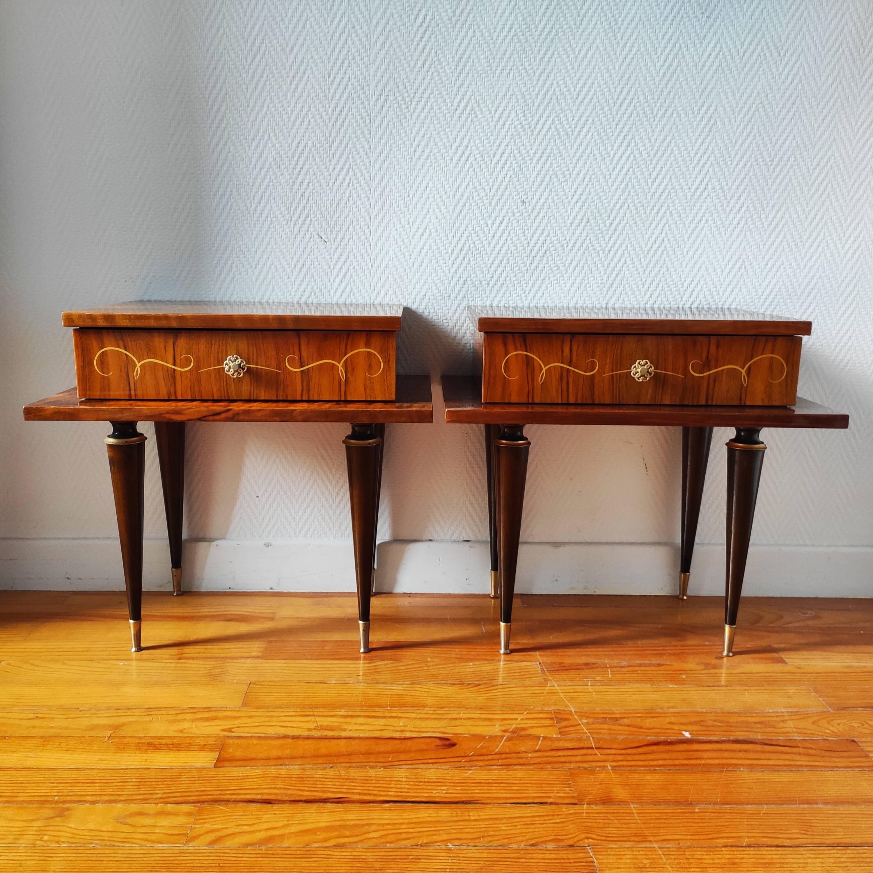 Pair of vintage bedside tables from the 1960s
