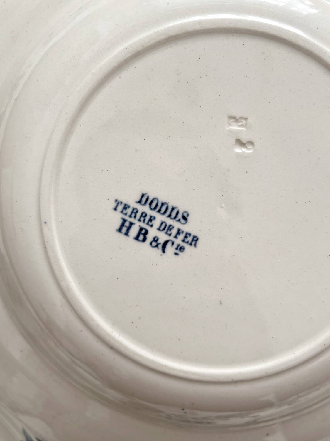 10 "Dodds" ironstone soup plates from Choisy le Roi