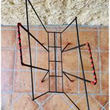 Vintage black metal magazine holder, circa 50's