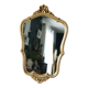 Rocaille mirror Louis XV style gilded with vintage gold leaf