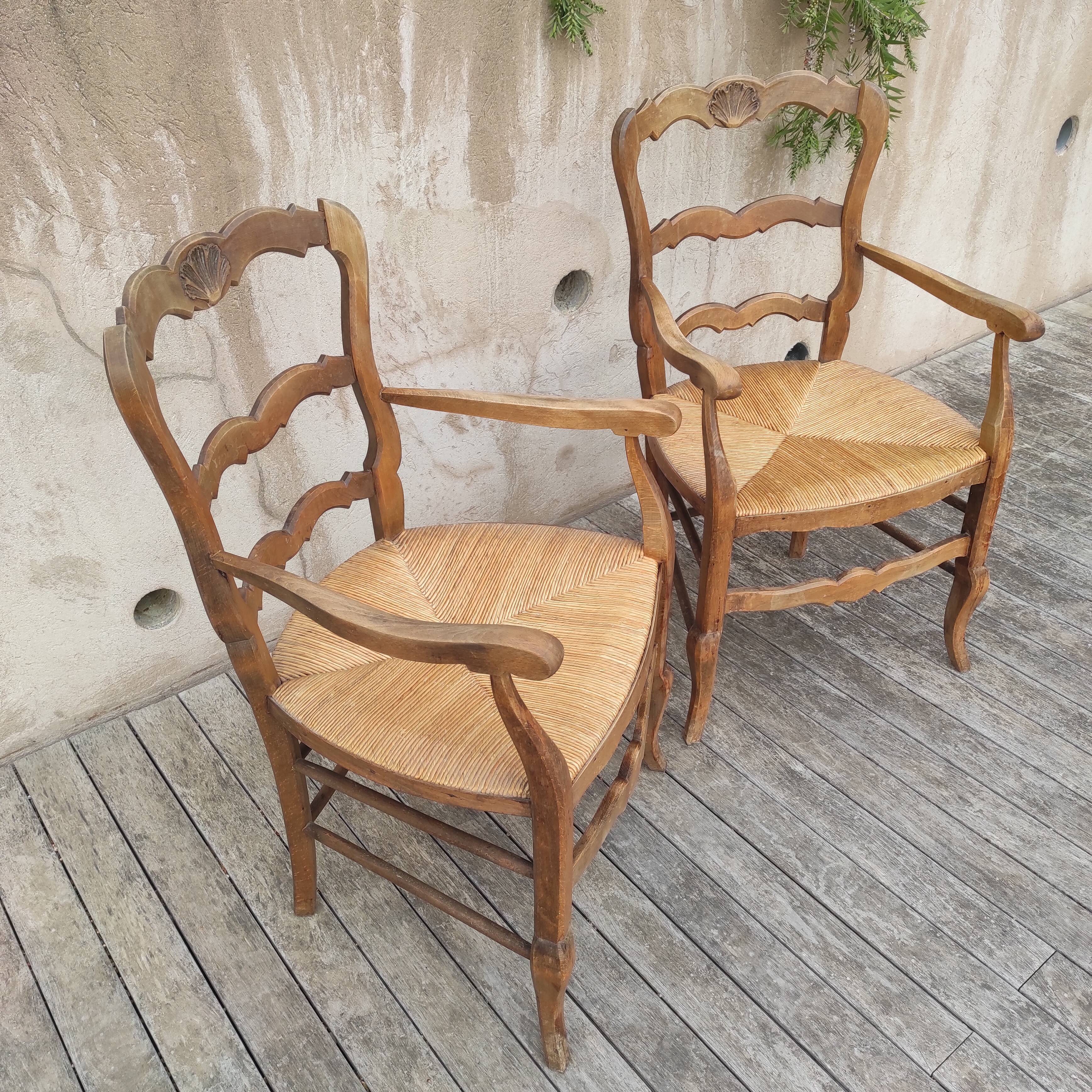 Old rustic armchairs