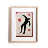 Collage on old book cover after H. Matisse