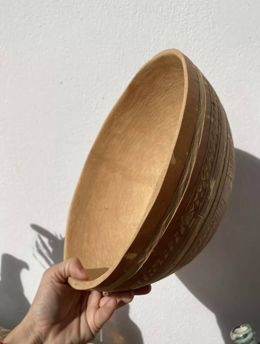 Empty ethnic Tuareg calabash pocket