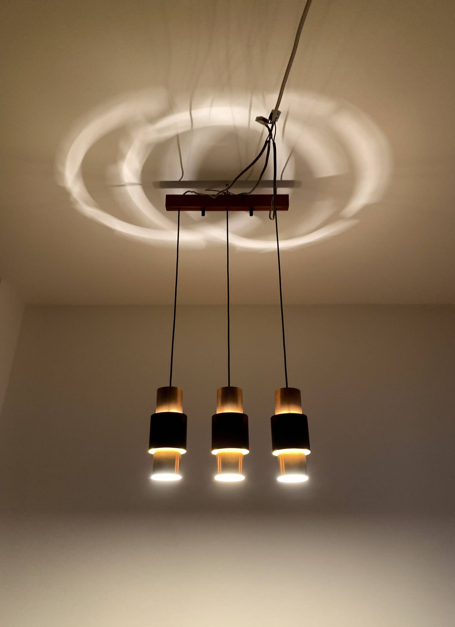 Danish Copper Cascading Lamp