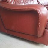 Brown Leather Sofa By Madsen & Schubell, Denmark 1970s