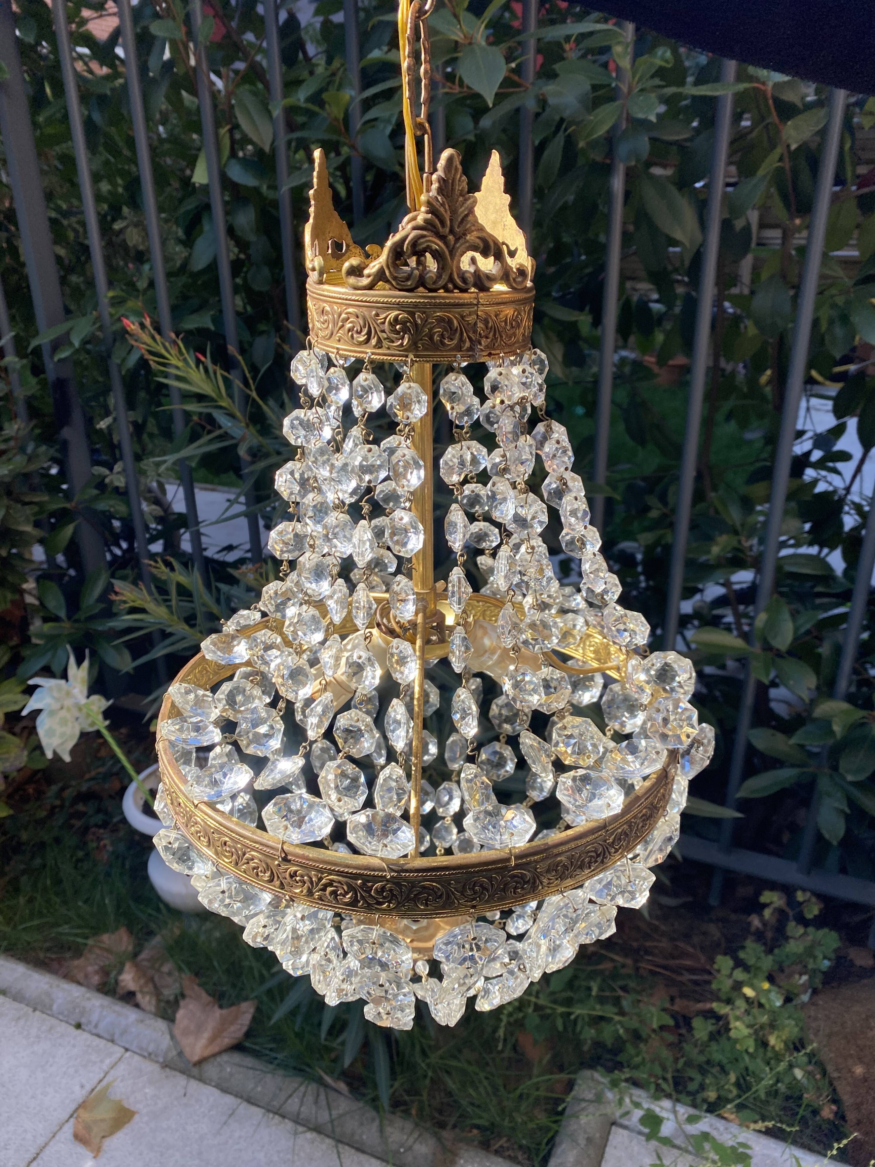 Hot air balloon grapefruit chandelier