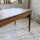 Table de ferme chêne pieds fuseaux 1950