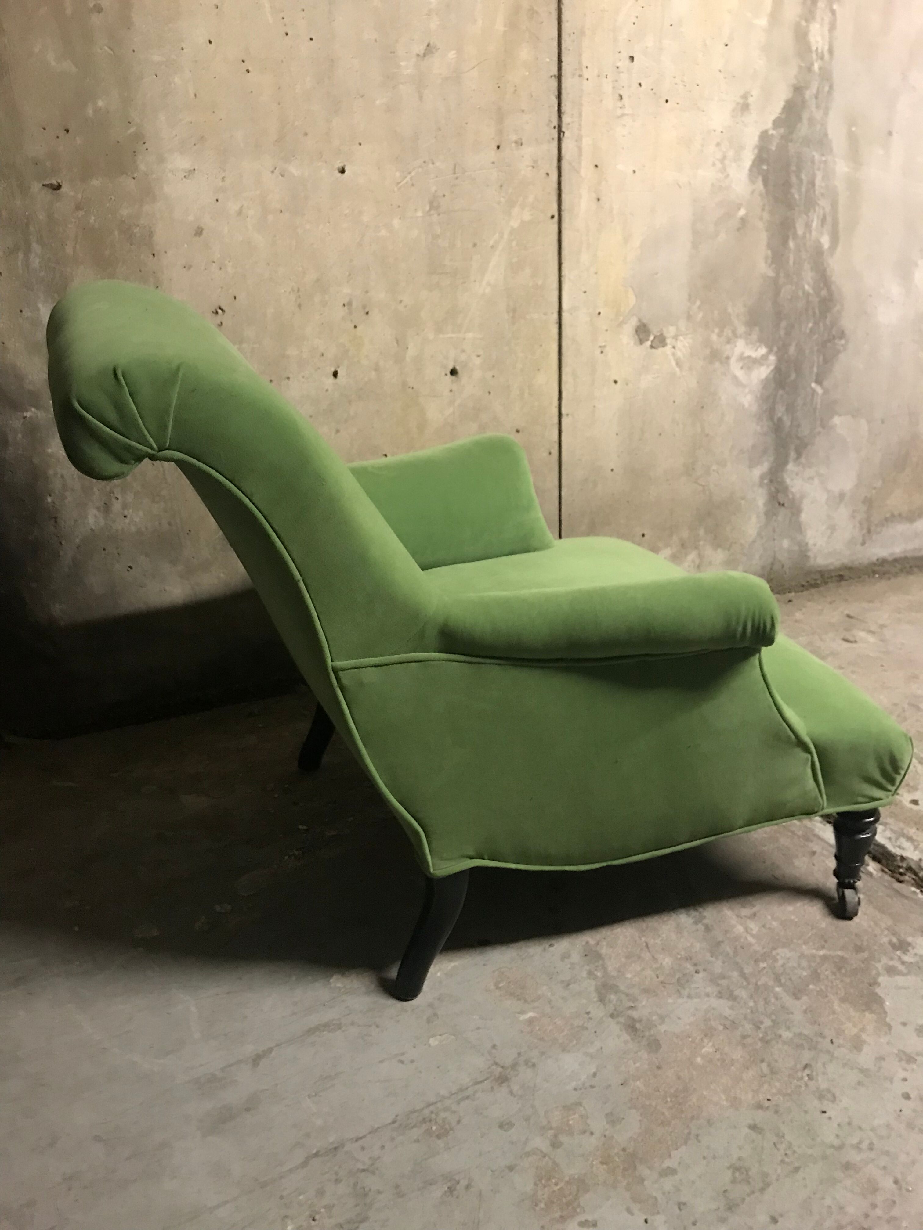 Fauteuil  Napoléon III vert