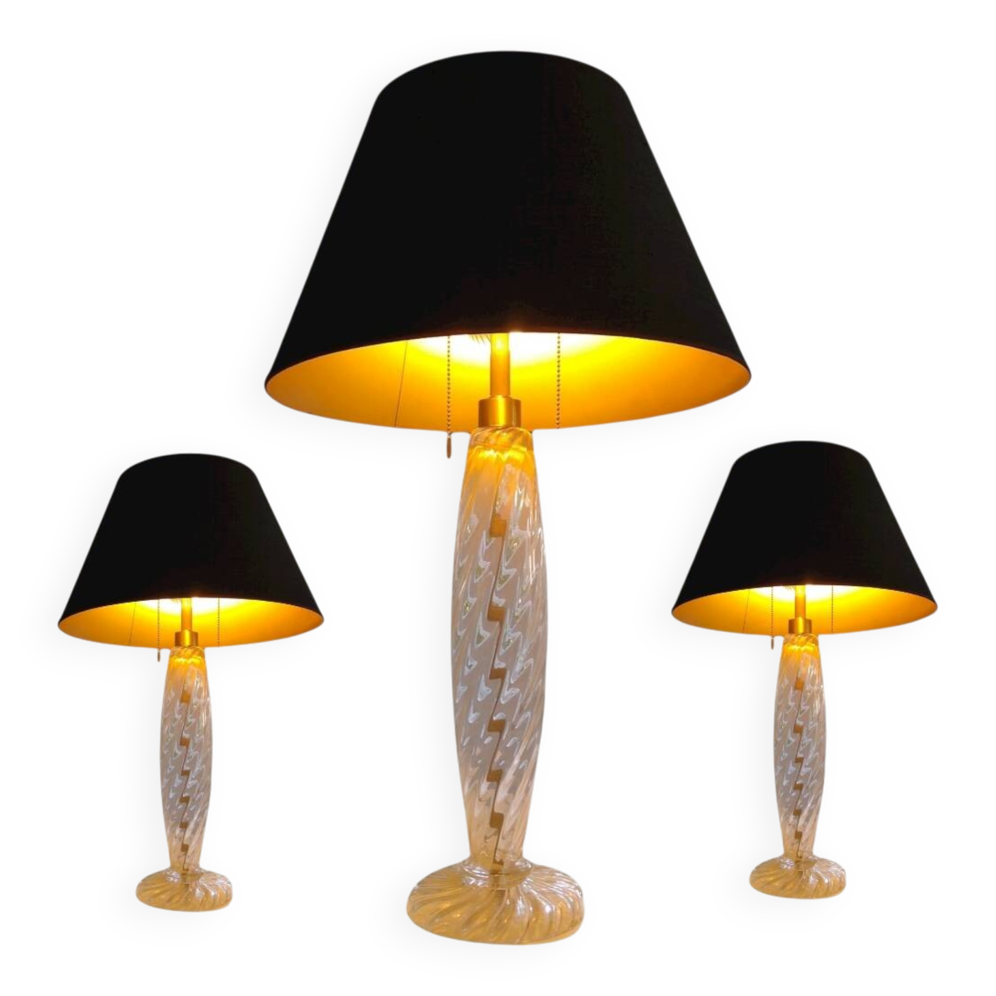 John Hutton for Donghia 3 table lamps ‘Sirena’ 1980’s