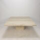 Italian travertine coffee table, 1980s