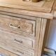 commode in sandblasted oak raw wood