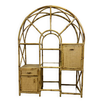 Vintage rattan shelf