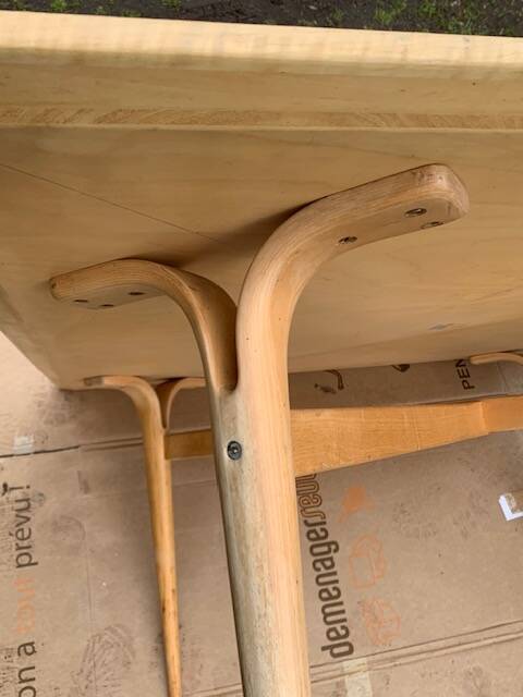Bruno Mathsson coffee table in birch published by Karl Mathsson (Sweden, 1969)
