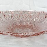 Pink glass compote dish from the 1940s